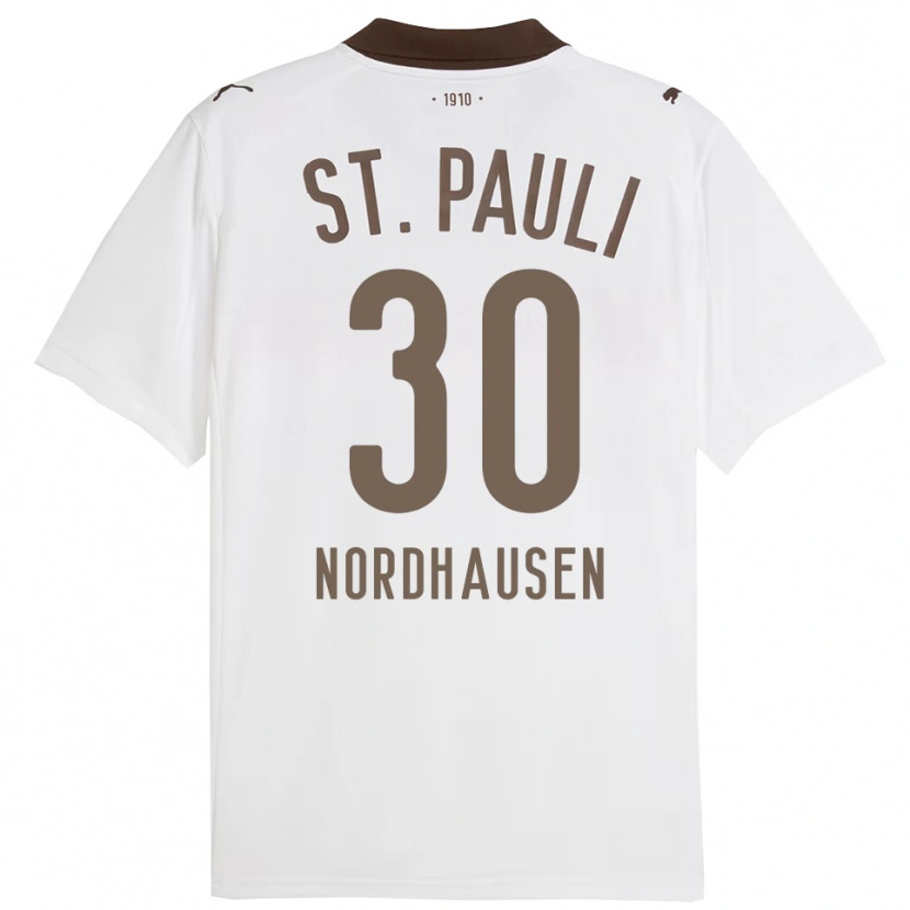 Danxen Men Neele Nordhausen #30 White Red Away Jersey 2025/26 T-Shirt