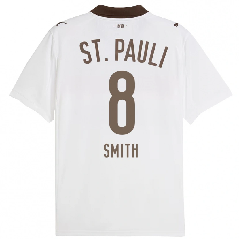 Danxen Men Eric Smith #8 White Red Away Jersey 2025/26 T-Shirt