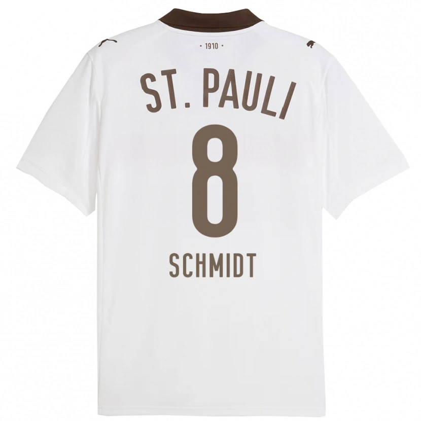 Danxen Men Nick Schmidt #8 White Red Away Jersey 2025/26 T-Shirt