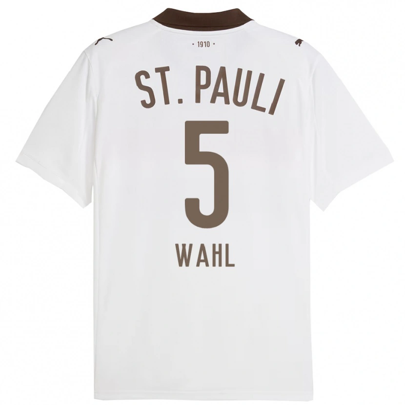 Danxen Men Hauke Wahl #5 White Red Away Jersey 2025/26 T-Shirt