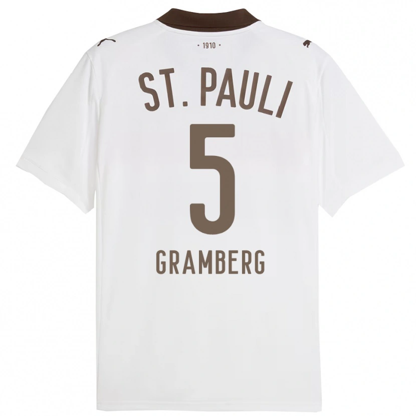 Danxen Men Jamel Gramberg #5 White Red Away Jersey 2025/26 T-Shirt