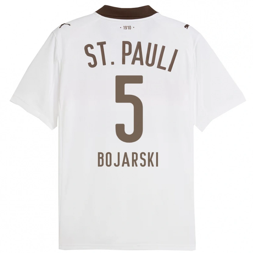 Danxen Men Tetje Bojarski #5 White Red Away Jersey 2025/26 T-Shirt