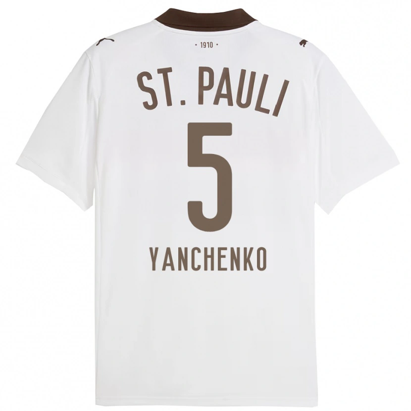 Danxen Men Alla Yanchenko #5 White Red Away Jersey 2025/26 T-Shirt