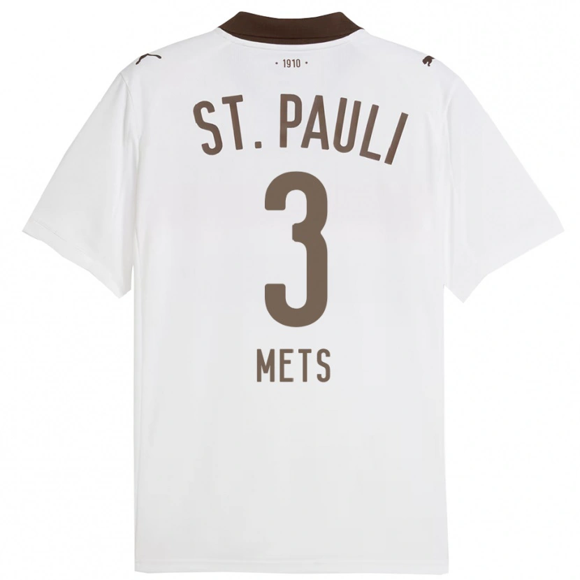Danxen Men Karol Mets #3 White Red Away Jersey 2025/26 T-Shirt