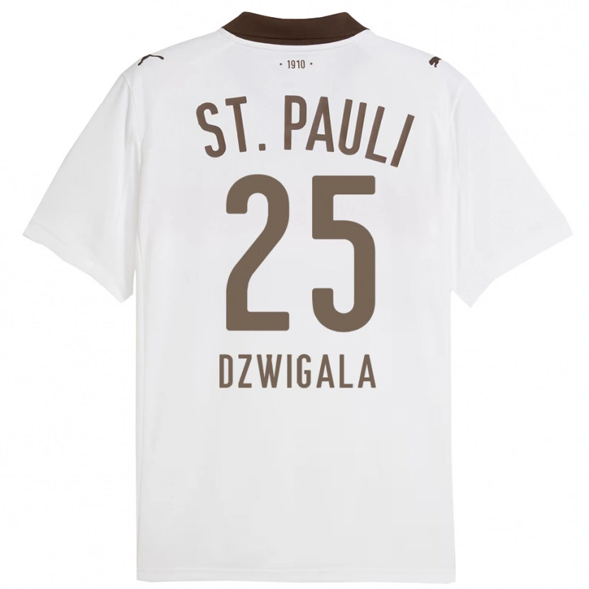 Danxen Men Adam Dzwigala #25 White Red Away Jersey 2025/26 T-Shirt