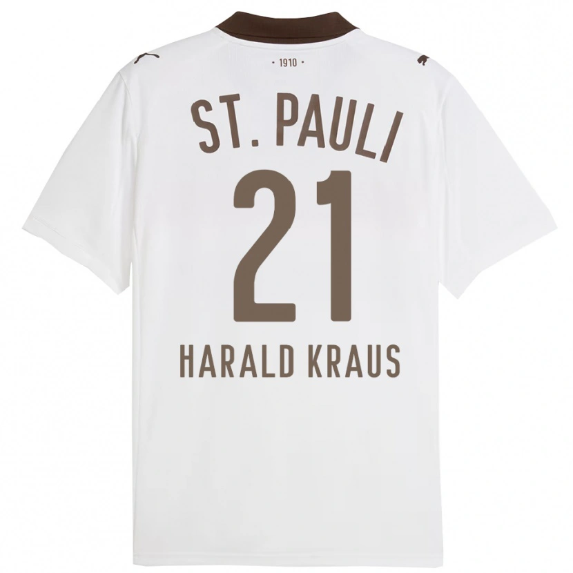 Danxen Men Stefan Harald Kraus #21 White Red Away Jersey 2025/26 T-Shirt