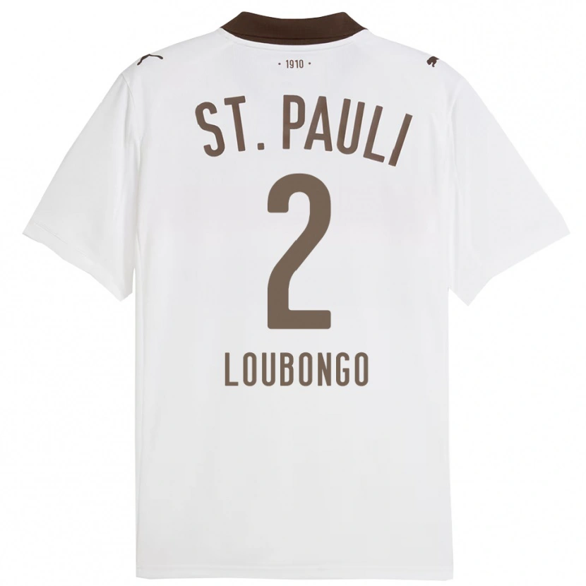 Danxen Men Midou Loubongo #2 White Red Away Jersey 2025/26 T-Shirt