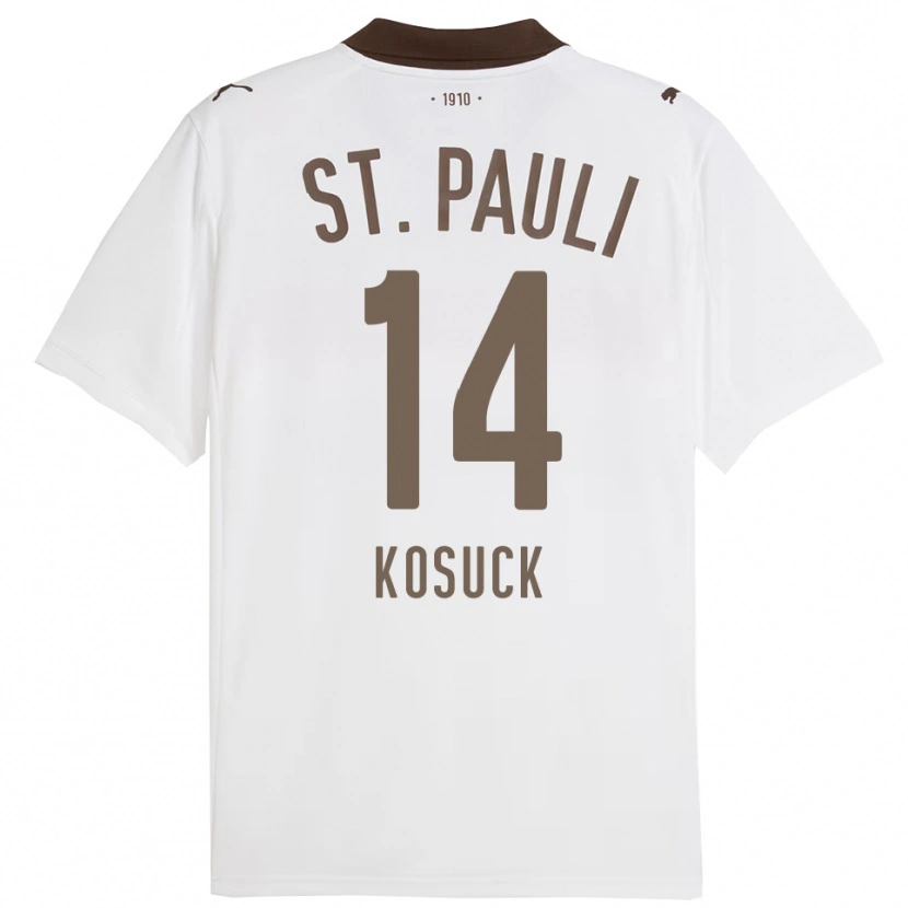 Danxen Men Mats Kosuck #14 White Red Away Jersey 2025/26 T-Shirt