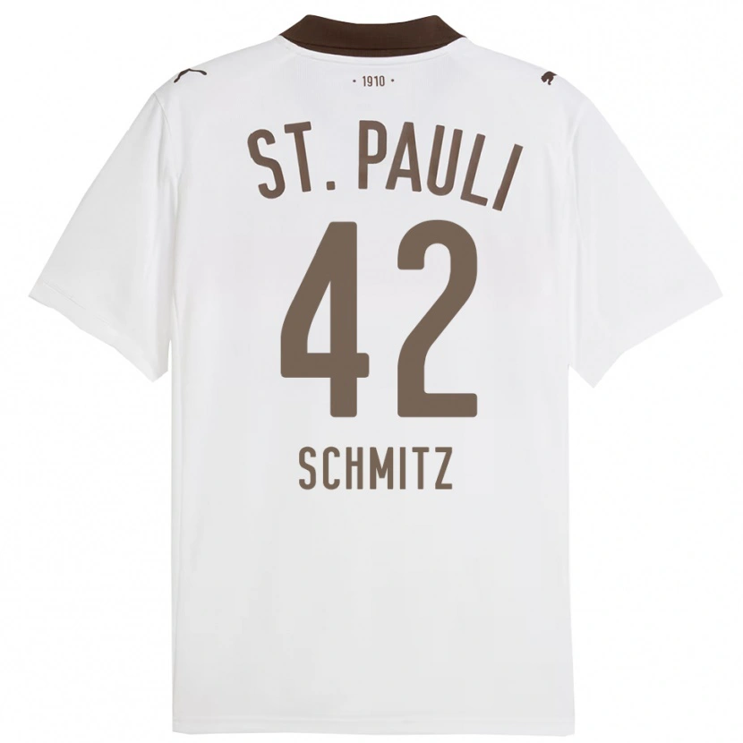 Danxen Men Marwin Schmitz #42 White Red Away Jersey 2025/26 T-Shirt