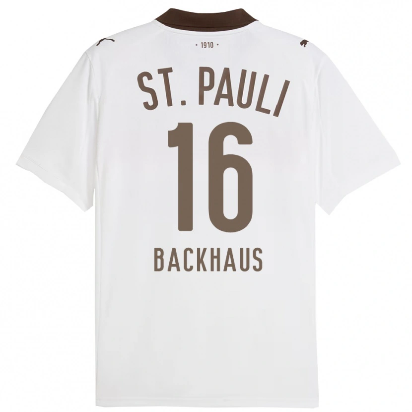 Danxen Men Ols Backhaus #16 White Red Away Jersey 2025/26 T-Shirt
