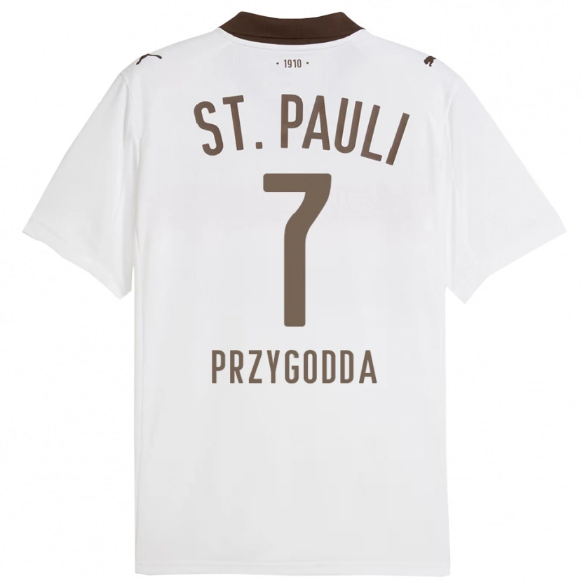Danxen Men Claudio Fabrizio Gonzalez Przygodda #7 White Red Away Jersey 2025/26 T-Shirt