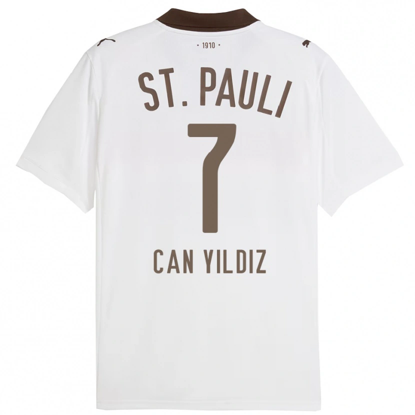 Danxen Men Emre Can Yildiz #7 White Red Away Jersey 2025/26 T-Shirt