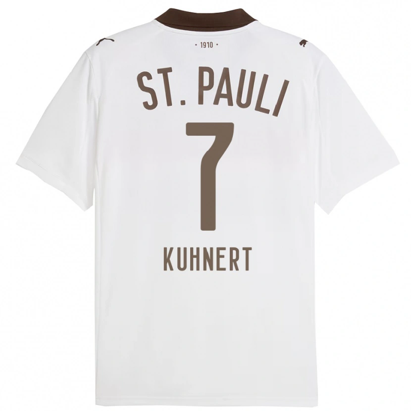 Danxen Men Carlotta Kuhnert #7 White Red Away Jersey 2025/26 T-Shirt