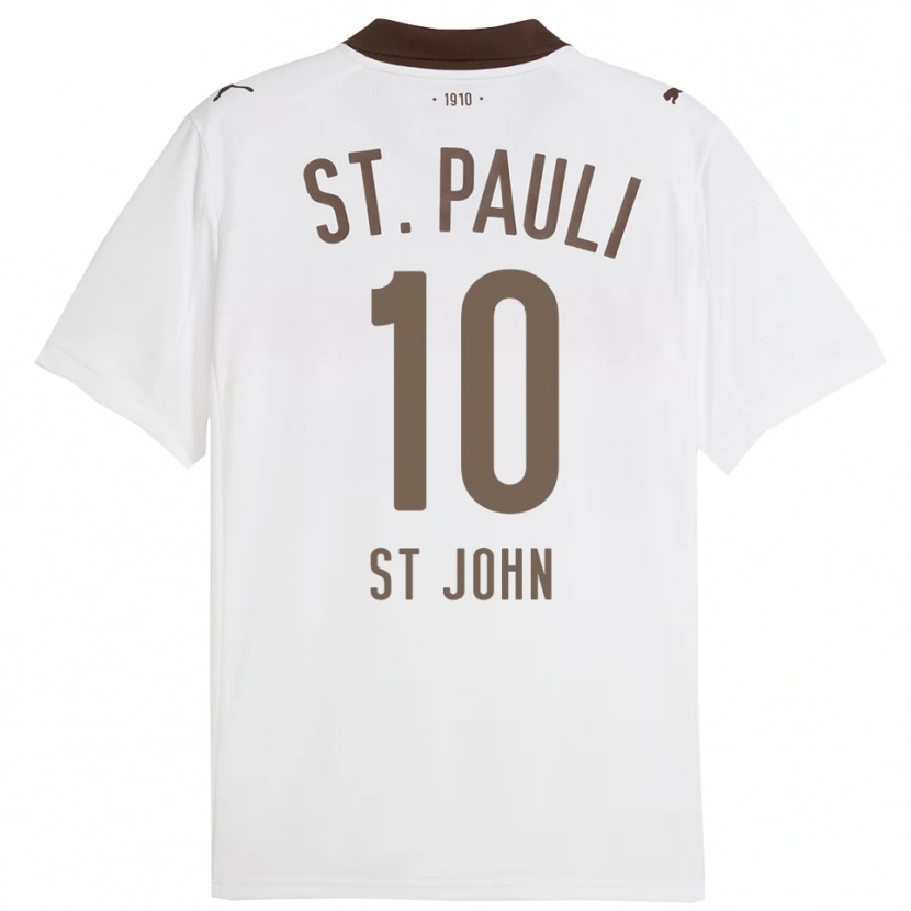Danxen Men Rawley St. John #10 White Red Away Jersey 2025/26 T-Shirt