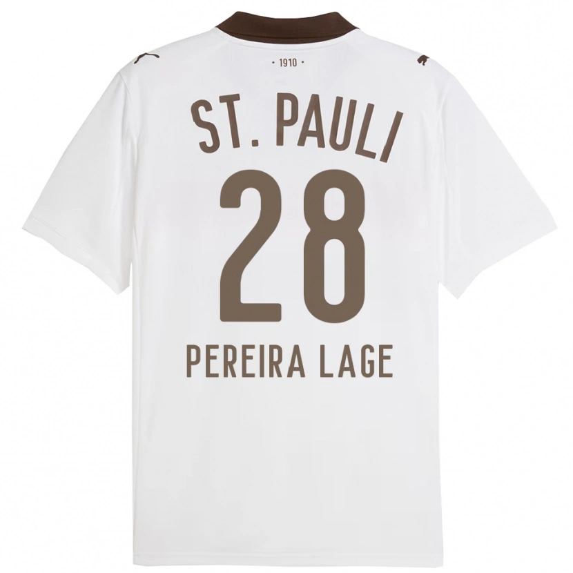 Danxen Men Mathias Pereira Lage #28 White Red Away Jersey 2025/26 T-Shirt