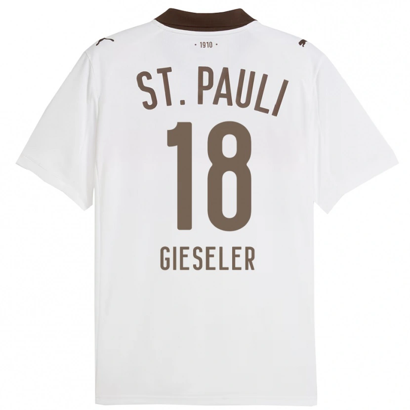 Danxen Men Madeline Gieseler #18 White Red Away Jersey 2025/26 T-Shirt