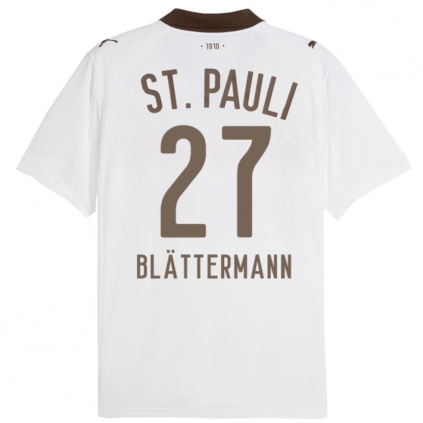 Danxen Men Levin Blättermann #27 White Red Away Jersey 2025/26 T-Shirt