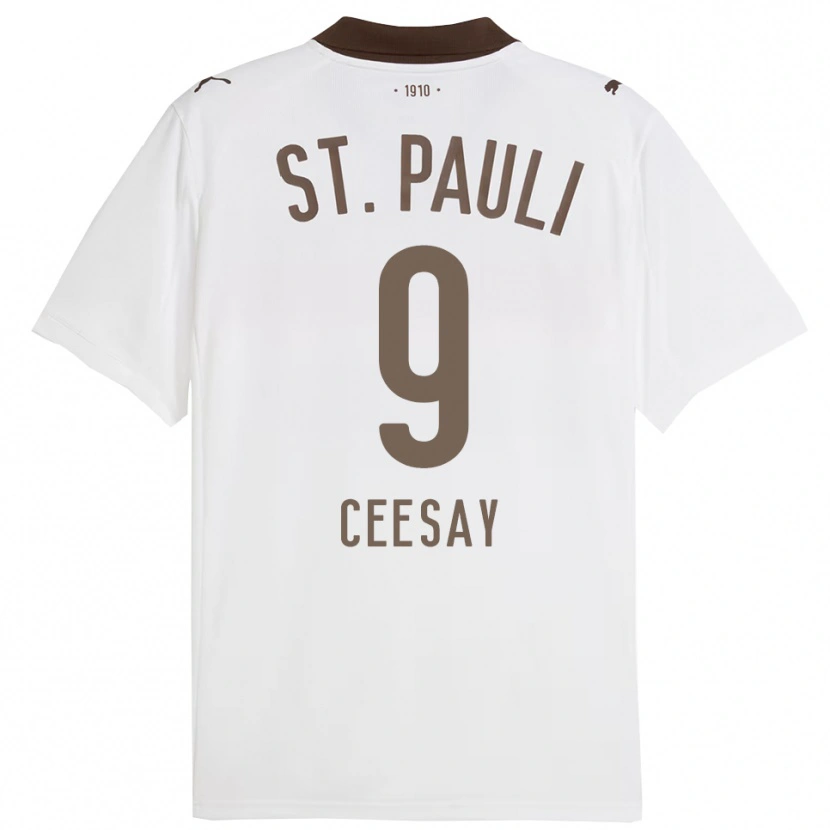 Danxen Men Abdoulie Ceesay #9 White Red Away Jersey 2025/26 T-Shirt