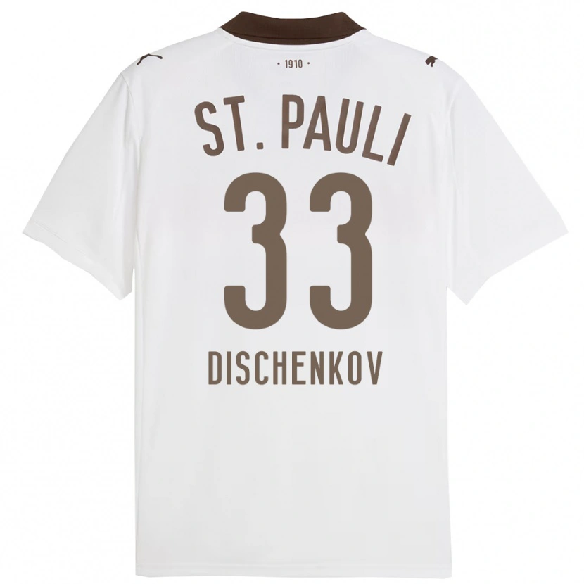 Danxen Men Dimitri Dischenkov #33 White Red Away Jersey 2025/26 T-Shirt