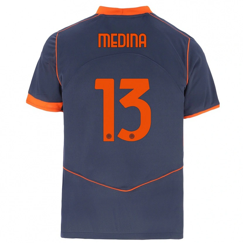 Danxen Men Alessio Medina #13 Gray Orange Third Jersey 2025/26 T-Shirt