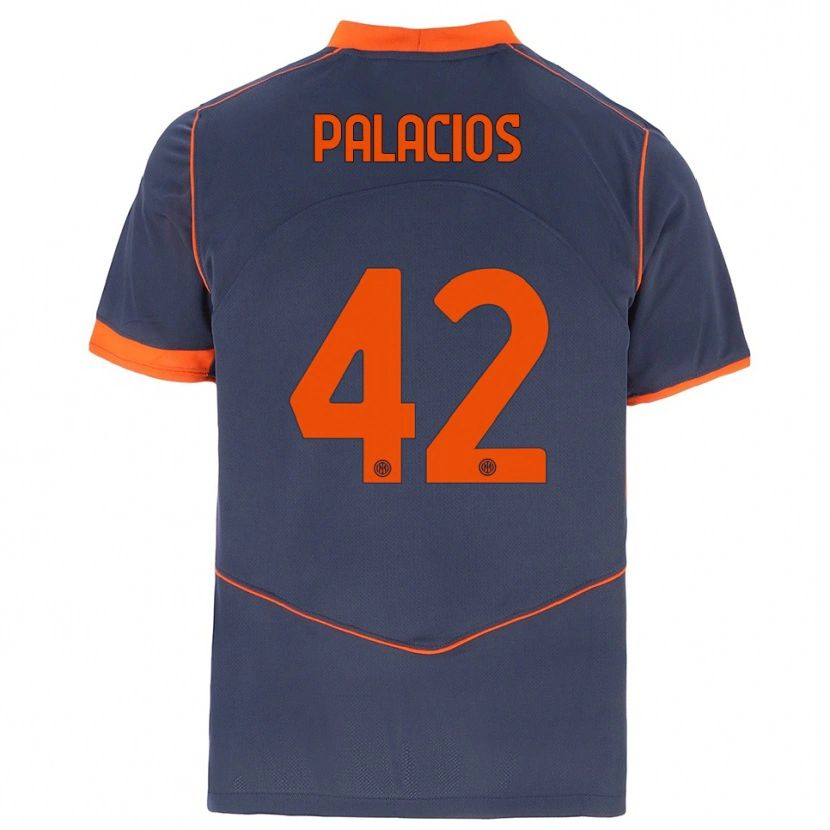 Danxen Men Tomás Palacios #42 Gray Orange Third Jersey 2025/26 T-Shirt