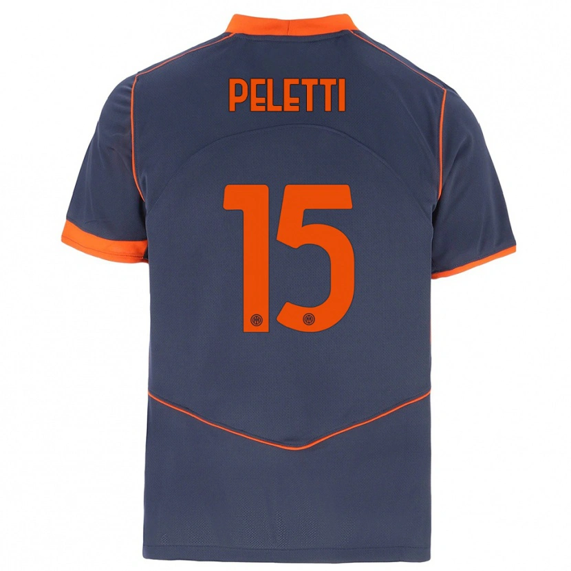 Danxen Men Lamberto Peletti #15 Gray Orange Third Jersey 2025/26 T-Shirt