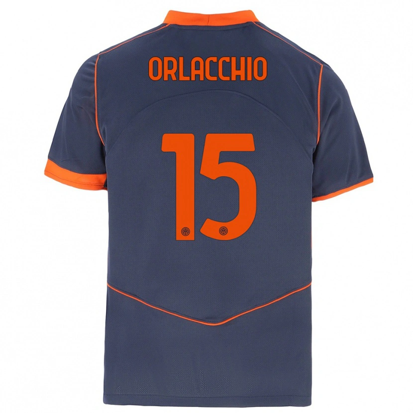 Danxen Men Angelo Orlacchio #15 Gray Orange Third Jersey 2025/26 T-Shirt