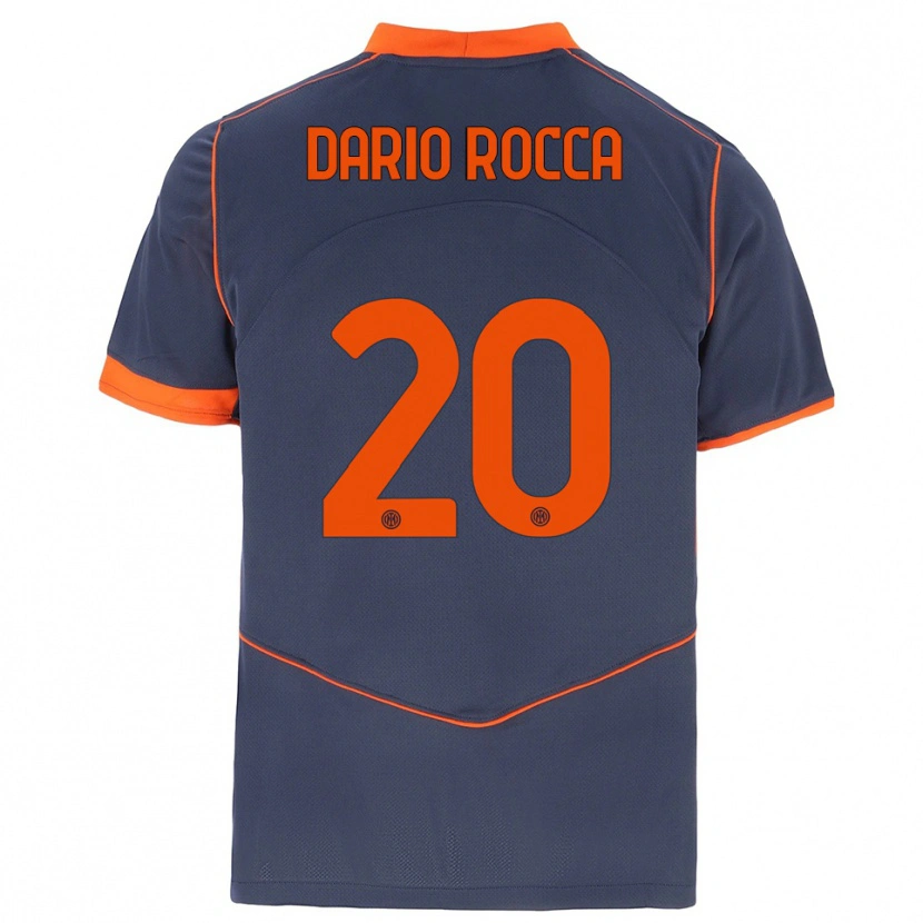 Danxen Men Edoardo Dario Rocca #20 Gray Orange Third Jersey 2025/26 T-Shirt