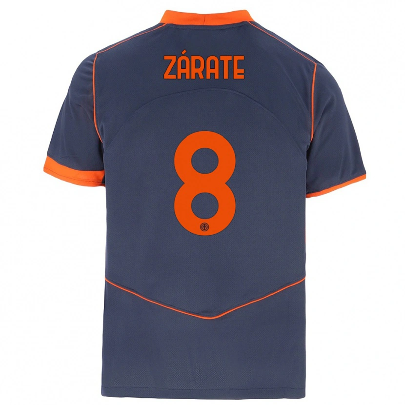 Danxen Men Dilan Zárate #8 Gray Orange Third Jersey 2025/26 T-Shirt
