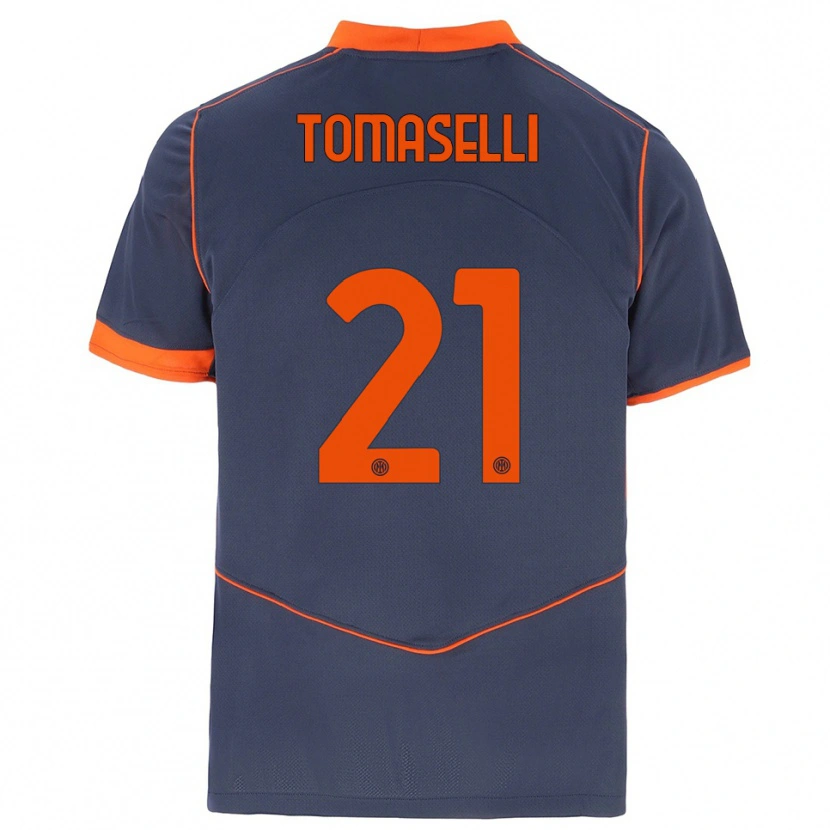 Danxen Men Martina Tomaselli #21 Gray Orange Third Jersey 2025/26 T-Shirt