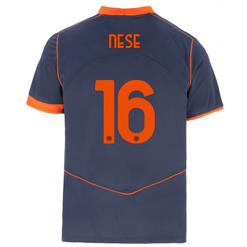 Danxen Men Alessio Nese #16 Gray Orange Third Jersey 2025/26 T-Shirt