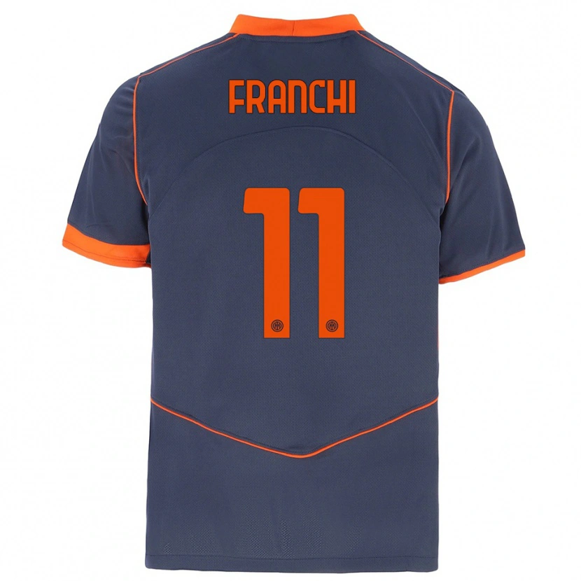 Danxen Men Mirko Franchi #11 Gray Orange Third Jersey 2025/26 T-Shirt