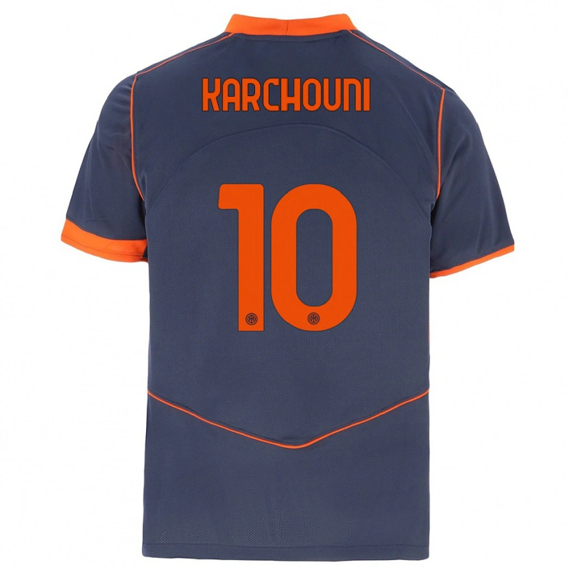 Danxen Men Ghoutia Karchouni #10 Gray Orange Third Jersey 2025/26 T-Shirt
