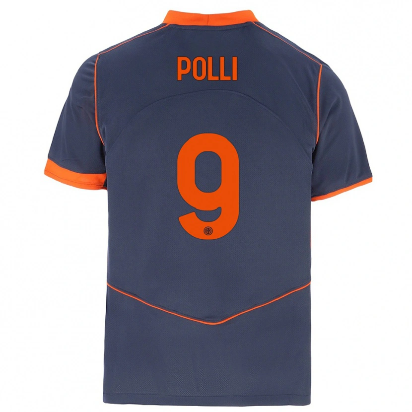 Danxen Men Elisa Polli #9 Gray Orange Third Jersey 2025/26 T-Shirt