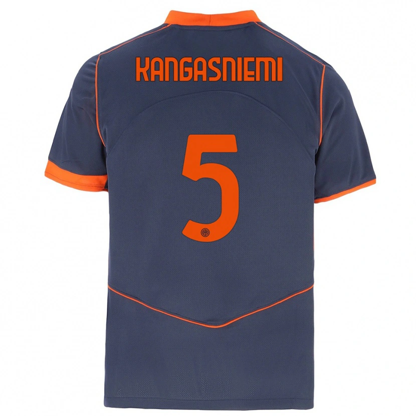 Danxen Men Ilari Kangasniemi #5 Gray Orange Third Jersey 2025/26 T-Shirt