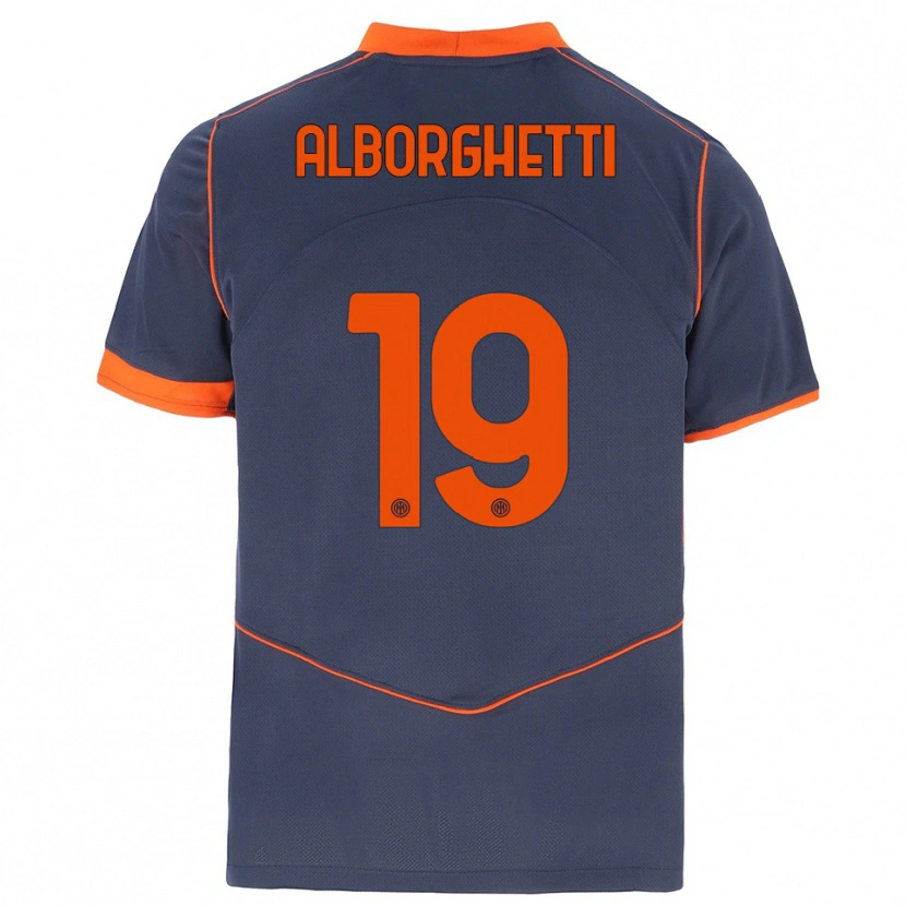 Danxen Men Lisa Alborghetti #19 Gray Orange Third Jersey 2025/26 T-Shirt