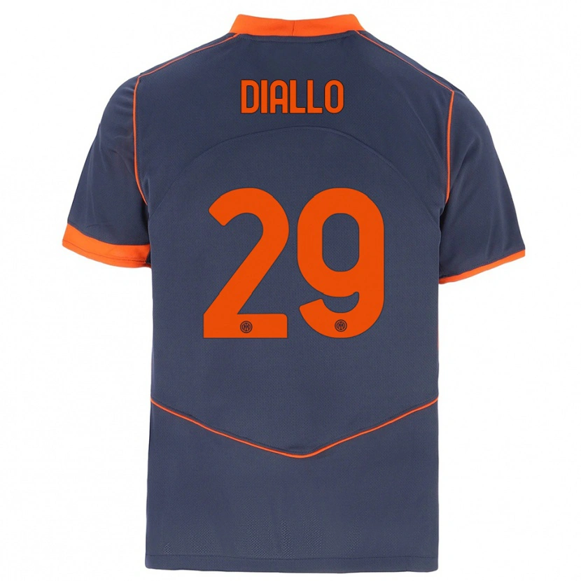 Danxen Men Oumar Diallo #29 Gray Orange Third Jersey 2025/26 T-Shirt