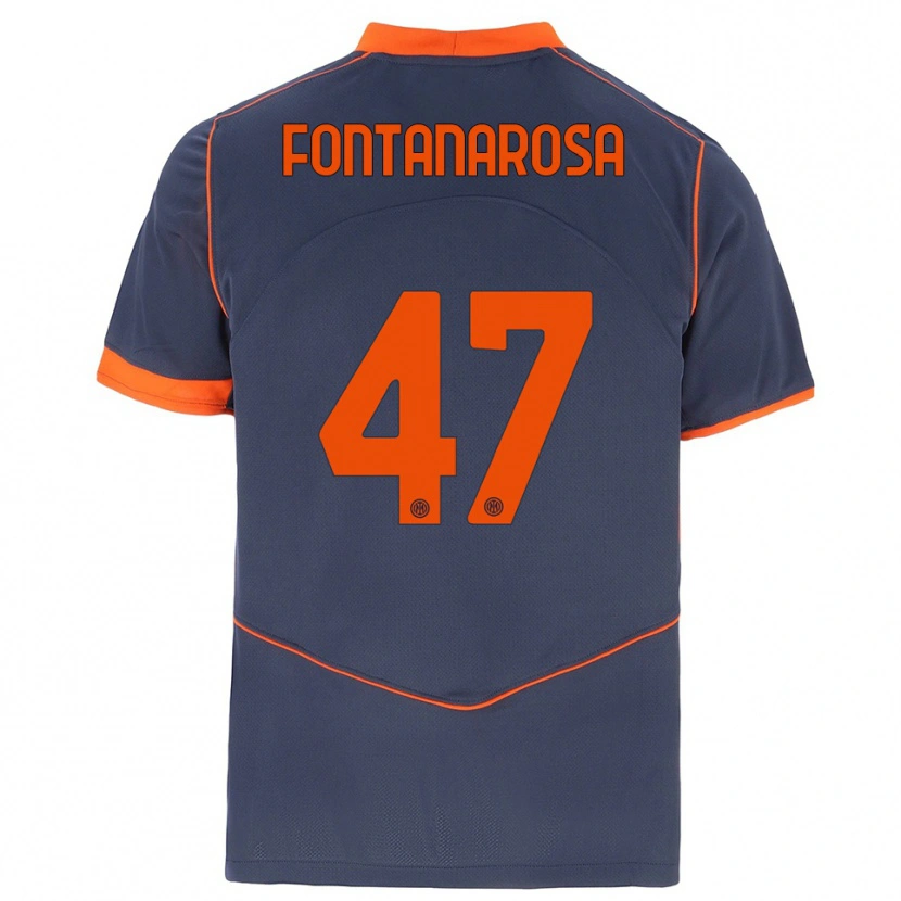 Danxen Men Alessandro Fontanarosa #47 Gray Orange Third Jersey 2025/26 T-Shirt