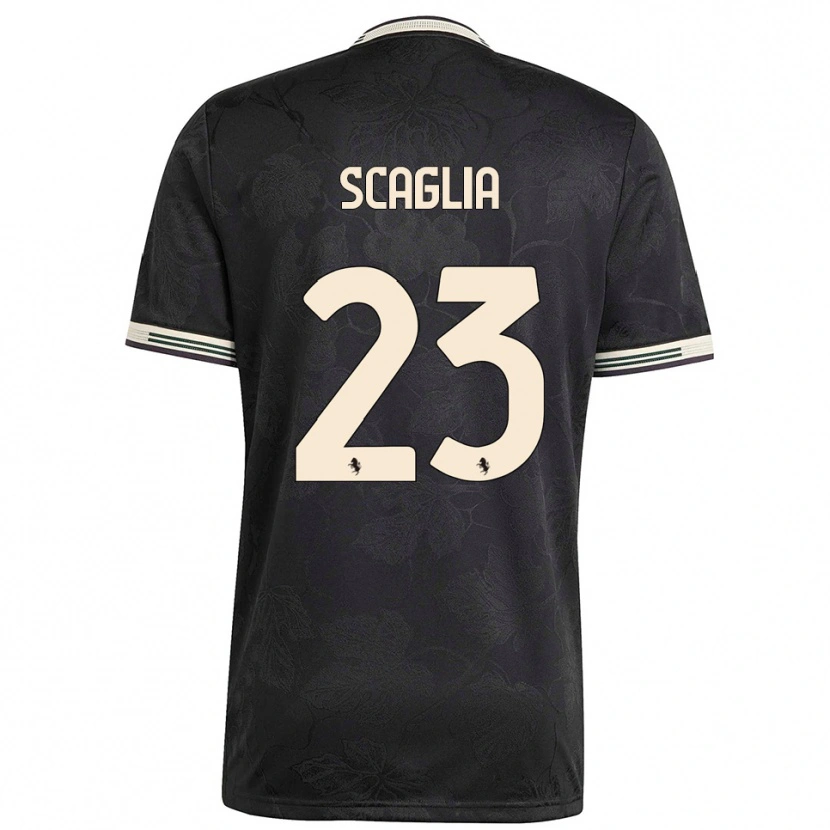 Danxen Men Filippo Scaglia #23 Black White Green Third Jersey 2025/26 T-Shirt