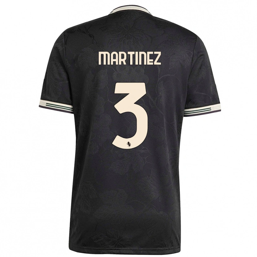 Danxen Men Bruno Martinez #3 Black White Green Third Jersey 2025/26 T-Shirt