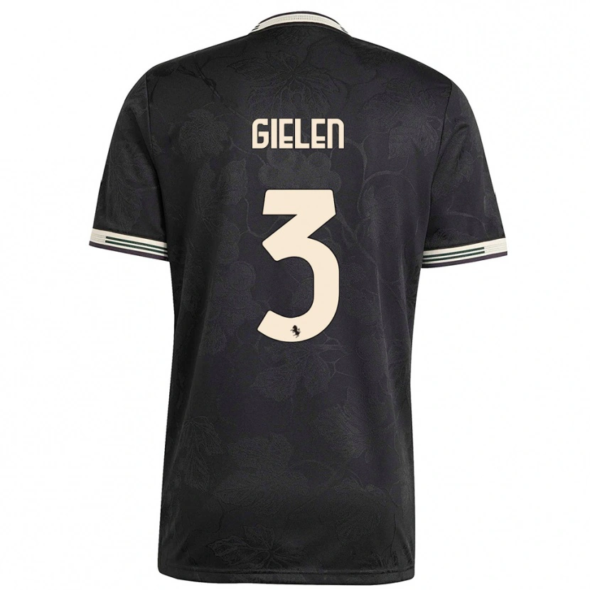 Danxen Men Wout Gielen #3 Black White Green Third Jersey 2025/26 T-Shirt