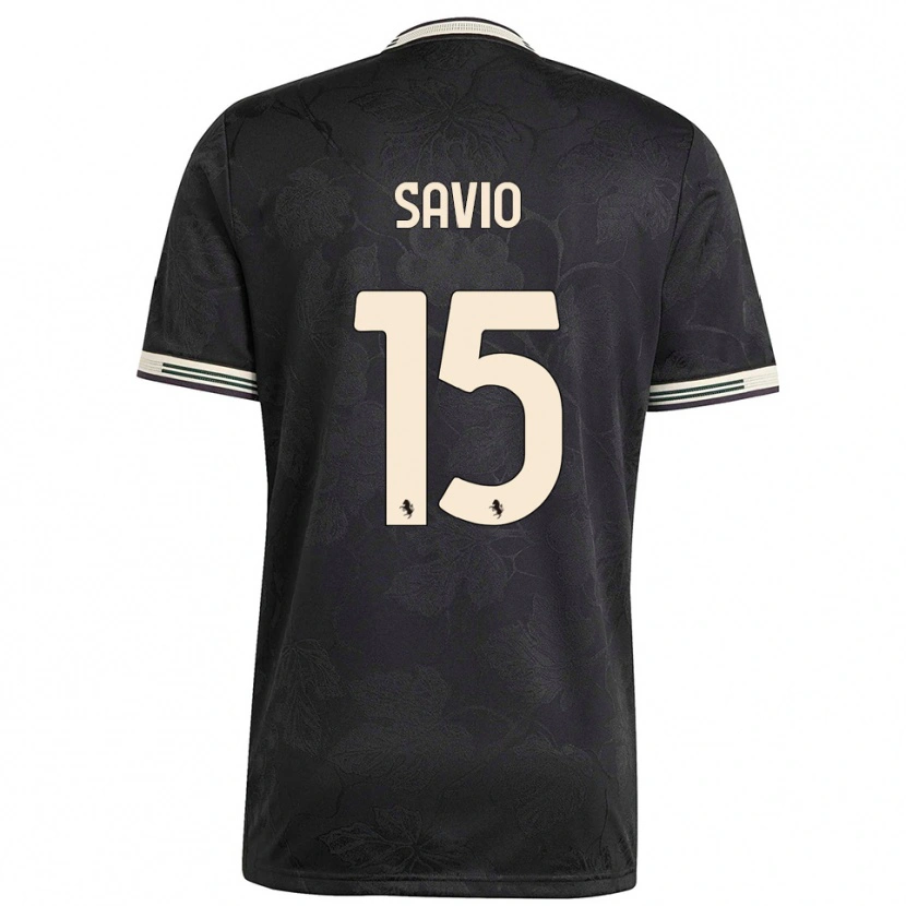 Danxen Men Federico Savio #15 Black White Green Third Jersey 2025/26 T-Shirt