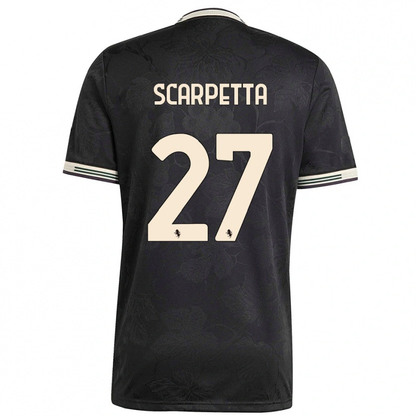 Danxen Men Jacopo Scarpetta #27 Black White Green Third Jersey 2025/26 T-Shirt
