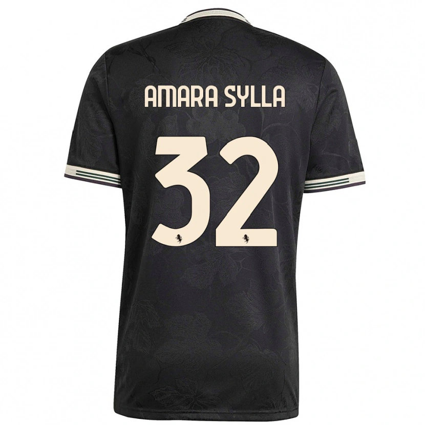 Danxen Men Idris Amara Sylla #32 Black White Green Third Jersey 2025/26 T-Shirt