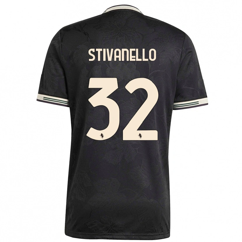 Danxen Men Riccardo Stivanello #32 Black White Green Third Jersey 2025/26 T-Shirt