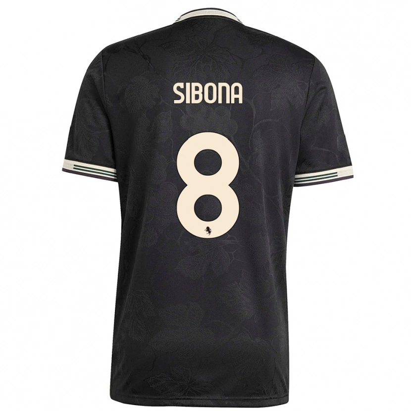 Danxen Men Tommaso Sibona #8 Black White Green Third Jersey 2025/26 T-Shirt