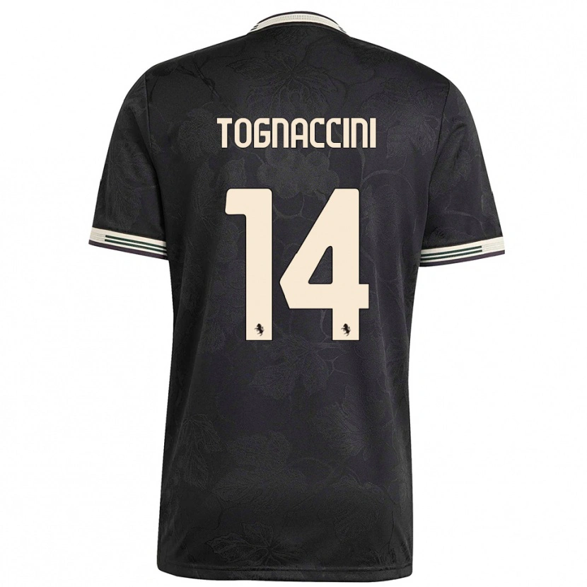 Danxen Men Vittorio Tognaccini #14 Black White Green Third Jersey 2025/26 T-Shirt