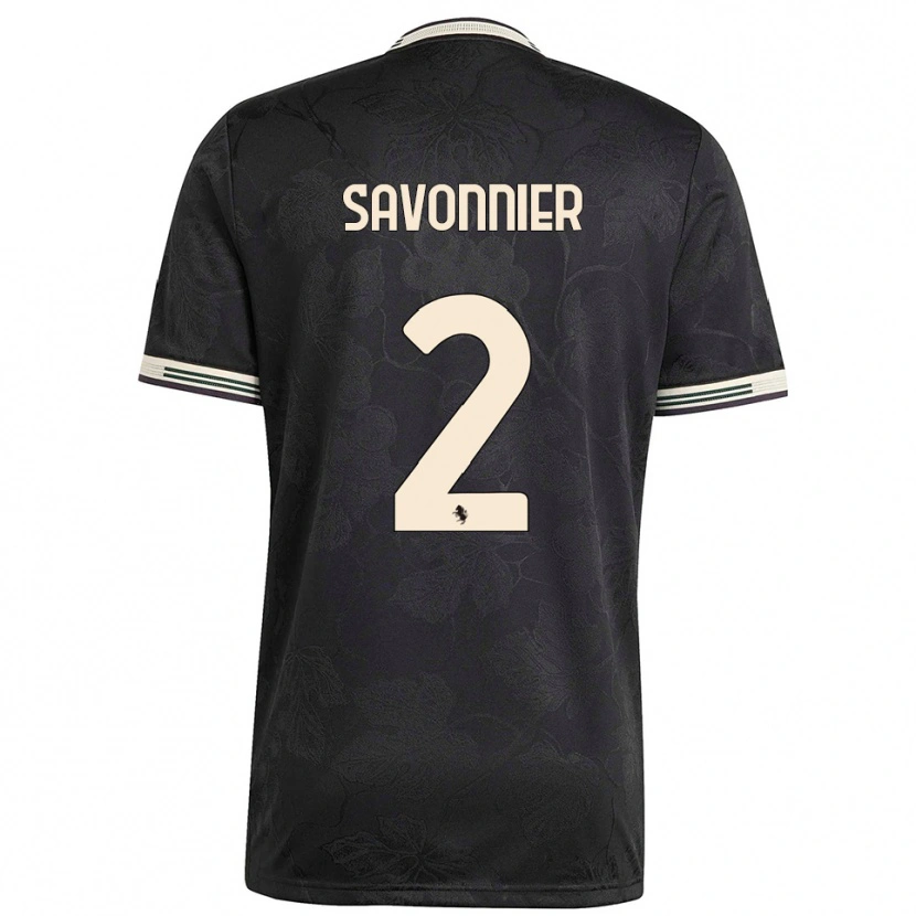 Danxen Men Nelson Savonnier #2 Black White Green Third Jersey 2025/26 T-Shirt