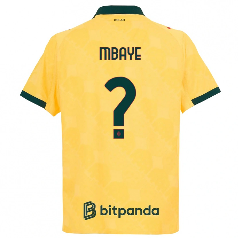 Danxen Men Astin Mbaye #0 Yellow Black Third Jersey 2025/26 T-Shirt