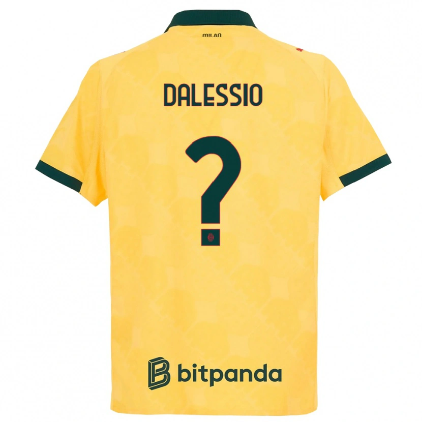 Danxen Men Leonardo Dalessio #0 Yellow Black Third Jersey 2025/26 T-Shirt